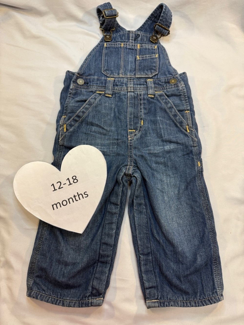 GAP Kids Denim Overalls in Blue Wash